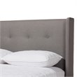 Bowery Hill Upholstered King Panel Platform Bed in Gray