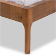 Bowery Hill Polyester Light Beige Platform Bed King Winged Headboard 46.06