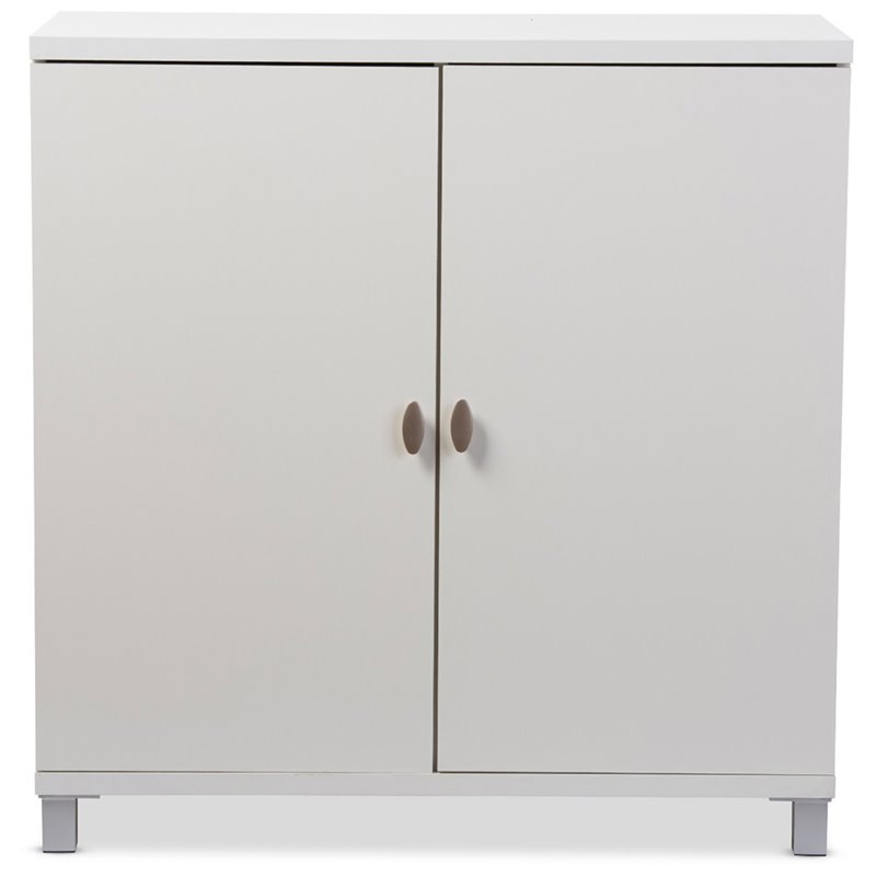 Bowery Hill Multipurpose Entryway Storage Cabinet in White
