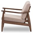 Bowery Hill Accent Arm Chair in Light Brown and Walnut Brown