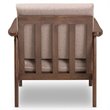 Bowery Hill Accent Arm Chair in Light Brown and Walnut Brown