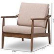Bowery Hill Accent Arm Chair in Light Brown and Walnut Brown