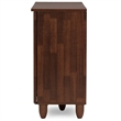 Bowery Hill 3 Door Shoe Cabinet in Dark Brown