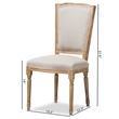 Bowery Hill Dining Side Chair in Weathered Oak and Beige