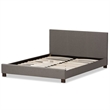 Bowery Hill Upholstered Full Platform Bed in Gray