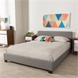 Bowery Hill Upholstered Queen Platform Bed in Gray