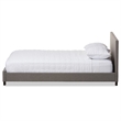 Bowery Hill Upholstered Queen Platform Bed in Gray