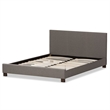 Bowery Hill Upholstered Queen Platform Bed in Gray