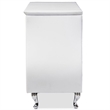 Bowery Hill 6 Drawer Faux Leather Double Dresser in Matte White