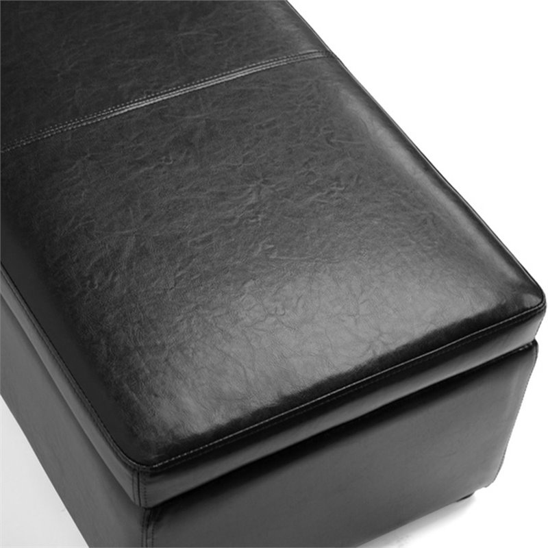 Bowery Hill Modern Faux Leather Multipurpose Storage Ottoman Bench