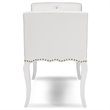 Bowery Hill Contemporary Faux Leather Tufted Bench in White