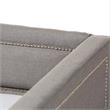 Bowery Hill Contemporary Twin Daybed in Gray Linen Fabric