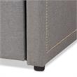 Bowery Hill Contemporary Twin Daybed in Gray Linen Fabric