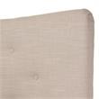 Bowery Hill Modern Queen Platform Bed in Beige Linen Fabric