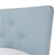 Bowery Hill Contemporary Queen Platform Bed in Light Blue Fabric