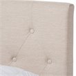 Bowery Hill Contemporary Tufted King Low Profile Bed in Light Beige