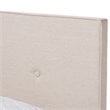 Bowery Hill Contemporary Tufted King Low Profile Bed in Light Beige