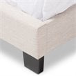 Bowery Hill Contemporary Tufted King Low Profile Bed in Light Beige