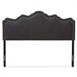 Bowery Hill Contemporary Fabric Upholstered Full Headboard in Gray