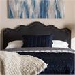 Bowery Hill Contemporary Fabric Upholstered King Headboard in Dark Gray