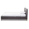 Bowery Hill Modern King Platform Bed in Dark Gray