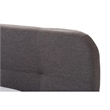 Bowery Hill Modern King Platform Bed in Dark Gray