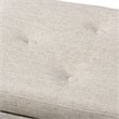 Bowery Hill Contemporary Storage Ottoman Bench in Beige Fabric
