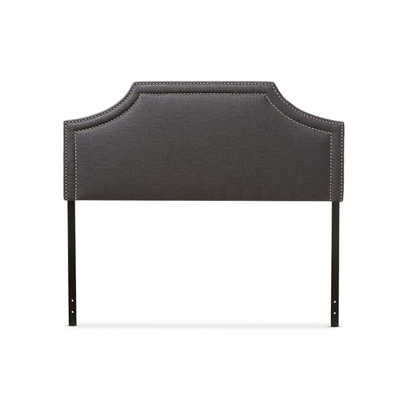 Bowery Hill Contemporary Fabric Upholstered King Headboard in Gray