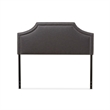 Bowery Hill Contemporary Fabric Upholstered King Headboard in Gray