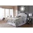 Bowery Hill Contemporary Fabric Upholstered King Headboard in Gray