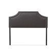 Bowery Hill Fabric Upholstered Queen Headboard with Wood Frame in Gray