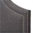 Bowery Hill Fabric Upholstered Queen Headboard with Wood Frame in Gray