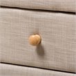Bowery Hill Modern 2 Drawer Linen Upholstered Nightstand in Beige