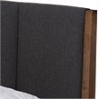 Bowery Hill Mid-century Queen Platform Bed in Gray and Walnut Brown