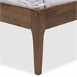Bowery Hill Mid-century Queen Platform Bed in Gray and Walnut Brown