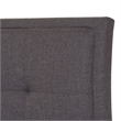 Bowery Hill Modern Upholstered Fabric Queen Platform Bed in Dark Gray