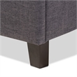 Bowery Hill Modern Upholstered Fabric Queen Platform Bed in Dark Gray