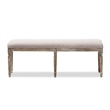 Bowery Hill Birch Traditional Frame Bench in Beige and Brown