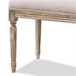 Bowery Hill Birch Traditional Frame Bench in Beige and Brown