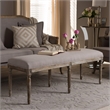 Bowery Hill Birch Traditional Frame Bench in Beige and Brown