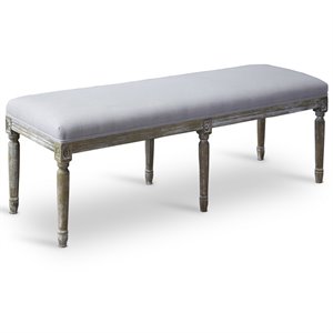 bowery hill birch traditional frame bench in beige and brown