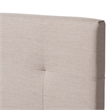 Bowery Hill Modern Upholstered Fabric Twin Panel Bed in Beige