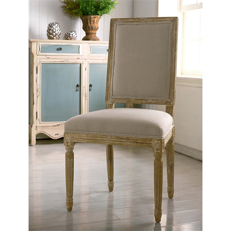 Bowery Hill Contemporary Accent Chair in Beige and Light Brown