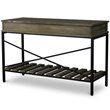 Bowery Hill Contemporary Metal Console Table in Brown and Black
