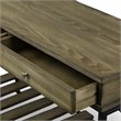 Bowery Hill Contemporary Metal Console Table in Brown and Black
