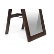 Bowery Hill Contemporary Freestanding Glass Mirror in Dark Brown