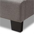 Bowery Hill Contemporary Upholstered Twin Panel Bed in Gray Fabric