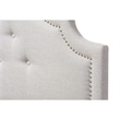 Bowery Hill Contemporary Upholstered King Headboard in Dark Gray