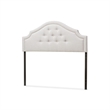 Bowery Hill Modern Fabric Upholstered Queen Headboard in Beige