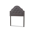 Bowery Hill Contemporary Upholstered Twin Headboard in Dark Gray